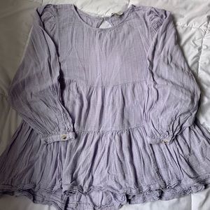 lavender baby doll top